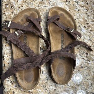 Birkenstock Franca braided ankle wrap sandal size 39